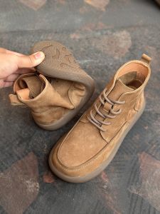 Handmade Soft Leather Mid-Cut Martin Boots for Men Comfortable Soft Sole Footwear Designer Recommended Essential Shoe