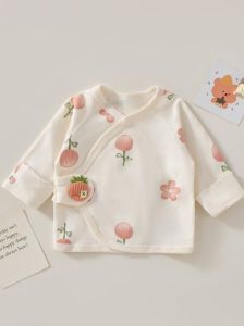 เด็กทารก 0-3 เดือนผ้าฝ้ายครึ่งเสื้อฤดูใบไม้ผลิฤดูใบไม้ร่วงเหมาะสําหรับสไตล์ลําลอง A-Class ผ้าฝ้ายบริสุทธิ์ระบายอากาศคุณสมบัติการป้องกัน