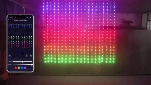 USB LED Smart Curtain Lights Multicolor Fairy Light Remote Bluetooth APP Control DIY Text Cartoon Music Change Display Christmas