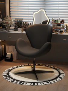 Luxurious Swivel Stool Makeup Chair Bedroom Vanity Bench Womens Back Chair Swan Chair Study Desk Chair Customizable Furniture
