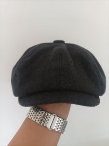 TOPI NEWSBOY GREY/ABU BAHAN WOOL