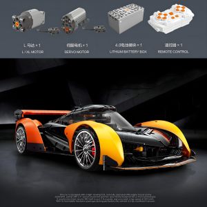High Difficulty Adult Assembly Model Toy Gift McLaren SOLUS GT Electric Building Blocks Set for Teenagers And Adults