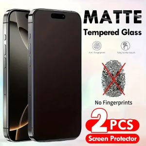 1-2PCS Matte Tempered Glass For iPhone 18 17 14 13 12 11 15 Pro Max 7 8 16 Plus Frosted Screen Protectors For iPhone X XR XS MAX