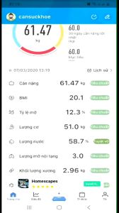Cân Điện Tử sức khoẻ Kết Nối Bluetooth Phân Tích Chỉ Số Cơ Thể - Cân Sức Khỏe phân tích chỉ số cơ thể hàng chính hãng tặng kèm thước dây