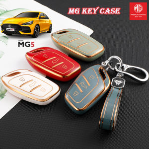 TPU Car Smart Key Cover For MG ZS MG4 MG5 MG HS key case Shell Holder MG keychain fashion key case