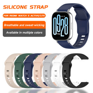 22mm Silicone Strap with Soft Case for Xiaomi Redmi Watch 5 Active / 5 Lite / 3 Active / 3 Lite Sport Replacement Bracelet Accessories⚡PH deliveryIn stock⚡