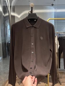 เสื้อคาร์ดิแกนถักแบบสวมหัวสำหรับผู้ชาย ทรงหลวม แขนยาว ผ้าฝ้ายผสมโพลีเอสเตอร์ ระบายอากาศได้ดี ฤดูใบไม้ร่วง 2025