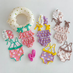 Baby Swimming Suit Infant Bodysuit Two-Piece Summer Swimming Two-Year-Old Girl Bikini Water Play A-Class Polyester Fiber