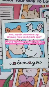 Browmies Valentine Coloring Book - Buku Mewarnai Cocok Untuk Anak Dan Dewasa Kertas A4 Sangat Tebal 220gsm