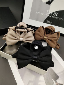 Fabric Big Bowknot Hair Binding Volume Multi-Head Updo Hair Claw Minimalist Large Gripper Shark Clip 2023 New Arrival