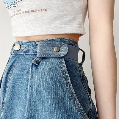 Invisible Belt Bean Bag Elastic Waistband Female Adjustable Buckle Male Elastic Denim Pant Belt Waist of Trousers Tightening Waist Handy Gadget