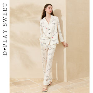 Comfort French Style Ice Silk Satin Sleepwear Set
