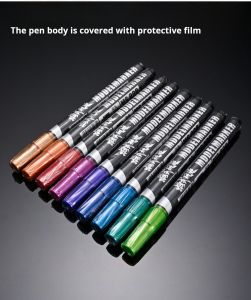 0.7มม. 9ชิ้นชุด EX001-EX009 MS028ปากกามาร์กเกอร์ซุปเปอร์โมเดลโลหะสำหรับ Gundam Gunpla GK เครื่องมือทำโมเดล DIY โพรพิลีนไนล่อนปากกาสีโลหะ