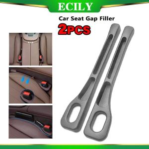 ECILY แถบปลั๊กอุดช่องว่างของเบาะรถยนต์แถบอุดกันรั่วที่ยึดติดกับรถยนต์กล่องเก็บของรายการ Hiasan Interior 2ชิ้น