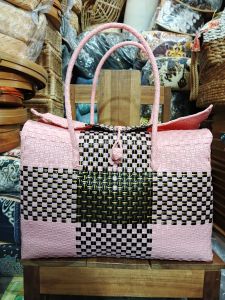 tas anyaman plastik - tas jali premium besar - tas wanita jali