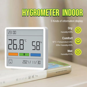ATUMAN DUKA Temperature Humidity Meter Clock LCD Display Smart Sensor Home Monitor 温湿度计