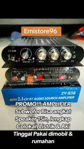 CEPAT LVPIN Mini HiFi Stereo Amplifier Mic Treble Bass Booster 12V Power Speaker salon Karaoke