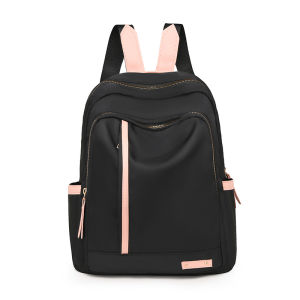 Womens backpack large capacity adjustable shoulder straps zipper closure casual university style school backpack
