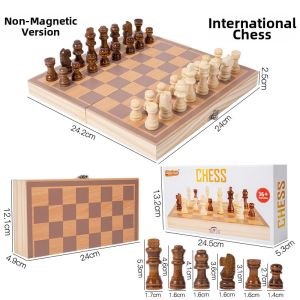 Magnetic Foldable Chess Board Wooden High-end