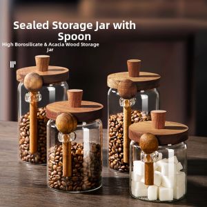 Moisture-Proof Storage Container High Borosilicate Glass