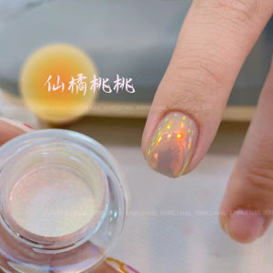 Ultra Fine Ultra Bright Champagne Gold Nail Art Mirror Powder Polarized Aurora Color Professional Use for Nail Salons