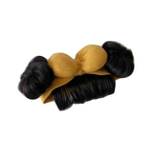 Fashionable Baby Girls Hairpiece Lovely Bowknot Bun Headband Solid Color Infant Headwear Gift for Newborns and Infants