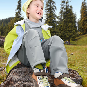 KK Tree Kids Outdoor Soft Shell Pants Windproof Waterproof Casual Long Trousers for Boys And Girls Childrens Workwear