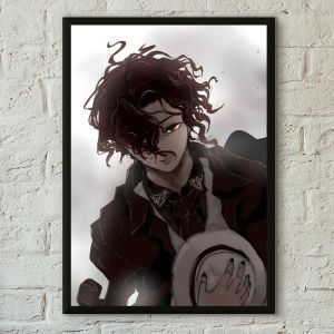 1pc frameless Demon Slayer Anime Muzan Sama Poster Self-adhesive Art  Paper Sticker Coffee House Bar Room Wall Decor