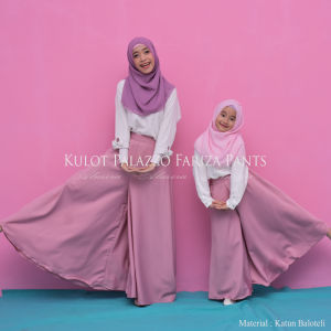 Celana Kulot Anak Perempuan Cewek Skort 5 7 9 12 Tahun Model Panjang Mayung Payung Lebar Fariza Palazzo Pants Almira Gratis Potong