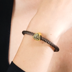 Chow Sang Sang  周生生 999 Gold Symbolising Blessings and Protection Charm for Men 94593C  (Bracelet Not Included)
