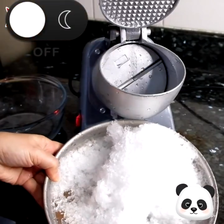 Original Ice Crusher Heavy Duty 500W Ice Crusher Machine Snow Ice Crusher 2/4 Blade Ice Shaver Adjustable Coarse Ice Fine Ice
