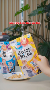 Snack cho mèo Viên mềm Juicy Bites Inaba bịch 3x11gr