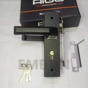 Kunci Pintu ukuran tanggung BLACK SERIES AIGO PREMIUM / Handle Pintu tanggung HITAM