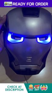 [COD] Mainan Anak Topeng Nyala Led Superhero Iron Man - Cosplay Topeng Superhero Avengers Nyala