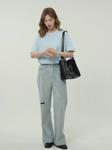 Quần Jeans Dáng Rộng Thẳng eo Cao