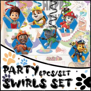 Paw Patrol | Paw Patrol Cartoon Themed Spirals Animals Dog Decoration Set Hanging Swirls for Kids Birthday Party Events Supplies Accessories