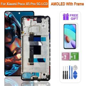 Màn Hình LCD SUPER AMOLED Cao Cấp 6.67 Inch Cho Poco X5 Pro 5G Bộ Phận Cảm Ứng Độ Phân Giải 2160x1080 Tương Thích Với Mi POCO X5