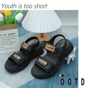 LH Shoes รองเท้าแฟชั่นแต่งสายคาดพื้นหนาเสริมบุคคลิก รองเท้าแตะผญพื้นหนาน้ำหนักเบา รองเท้าแตะแฟชั่นสไตล์เกาหลีเหมาะกับสาวทุกวัย