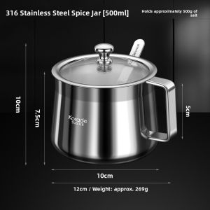 Korade | Stainless Steel Heat Resistant Seasoning Bottle with Spoon
