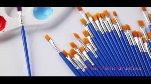 100 pcs Flat Paint Brushes Nylon Hair Brushes Small Paint Brushes,for Detail Painting Craft Watercolor
