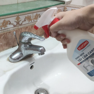 Tẩy cặn canxi EVOXI Chai xịt vệ sinh tẩy cặn canxi vòi sen gương vách kính vòi bếp chậu bếp chậu Lavabo inox