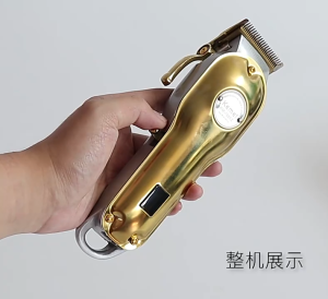 Kemei KM-1986+PG Professional Electric Hair Clipper Electric Cordless LCD Digital Hair Trimmer Metal Hair Clipper Cordless Hair Clipper Men Gold Haircut Machine Barber