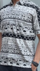 Kemeja Batik Pria Slimfit Stretch Lengan Pendek Bahan Stretch Melar Premium