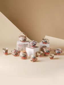 JISU | Ceramic Strawberry Firestone Red Tea Set