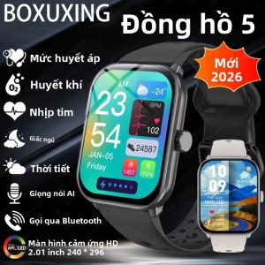 Đồng Hồ Thông Minh BOXUXING Phiên Bản Toàn Cầu Mới Dành Cho Nam Nữ Màn Hình AMOLED HD Theo Dõi Nhịp Tim Gọi Bluetooth Định Vị GPS Chống Nước Theo Dõi Thể Thao