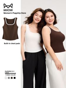 miiow | Sweet Lace Strap Vest Plus Size With Chest Pad No Need To Wear Underwear Slimming Conceals Side Breast Inner Wear For Women