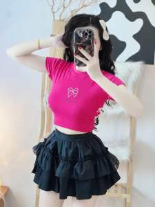 ÁO THUN CROPTOP NỮ IN HOẠ TIẾT [Ảnh chụp]