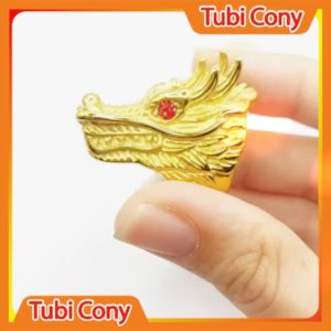 Nhẫn nam inox mạ vàng hình rồng phong cách mạnh mẽ phong thủy N242- 167Tubi Cony