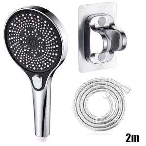Large screen shower head 3-speed mode portable shower accessories bathroom supplies shower knob complete set of accessories