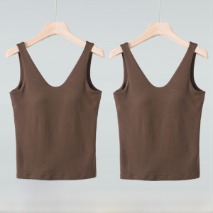 miiow | Cat Woman 2025 New V-neck Sleeveless Strap Vest Womens Thin Built-in Chest Pad No Bra Outerwear Base Layer Shirt Sweet Style